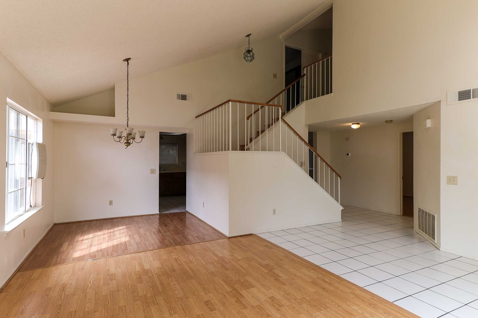 Deer Creek formal dining room and stairs photo