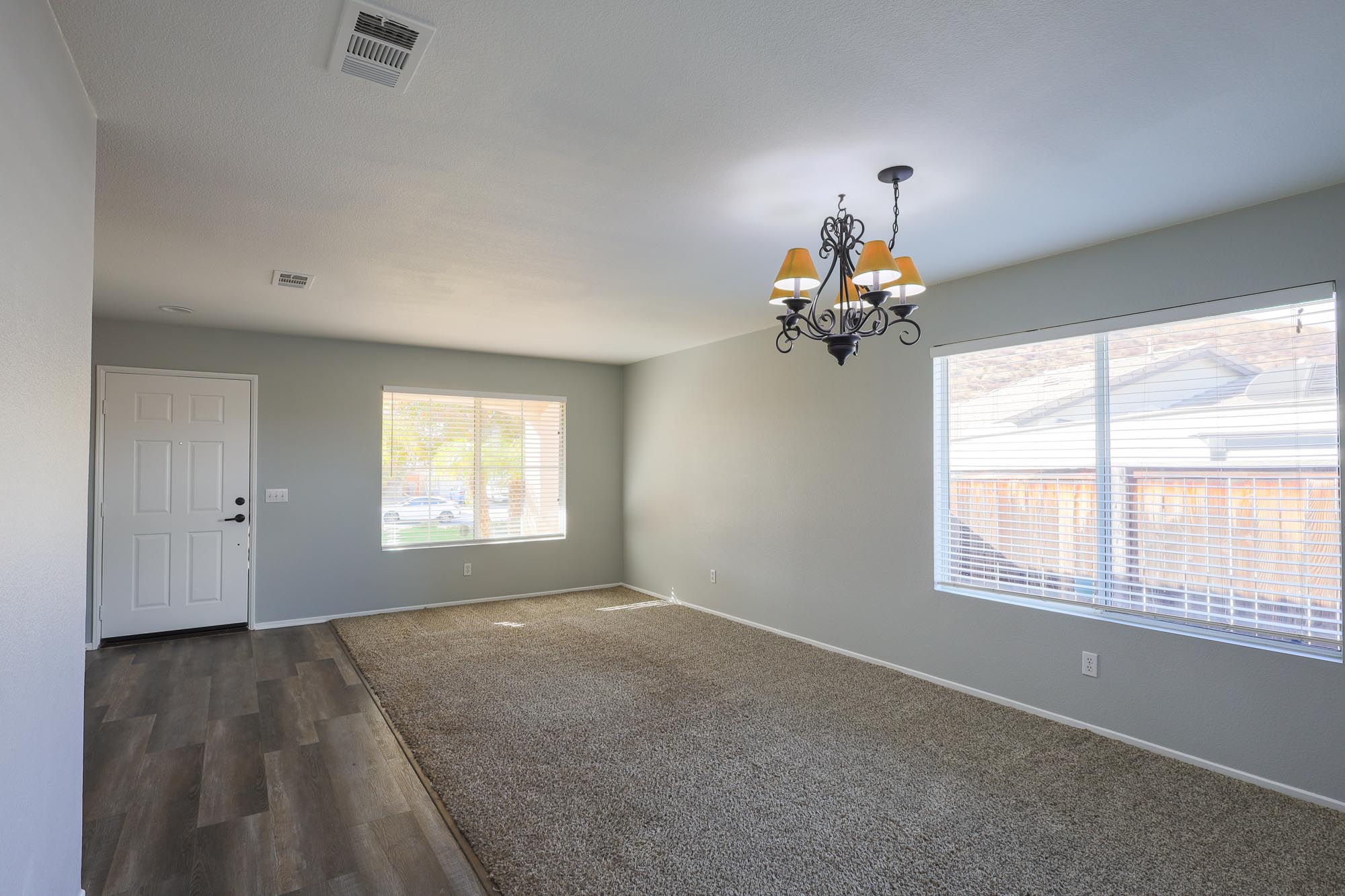 Badger Creek formal living room and dining room photo looking toward entry