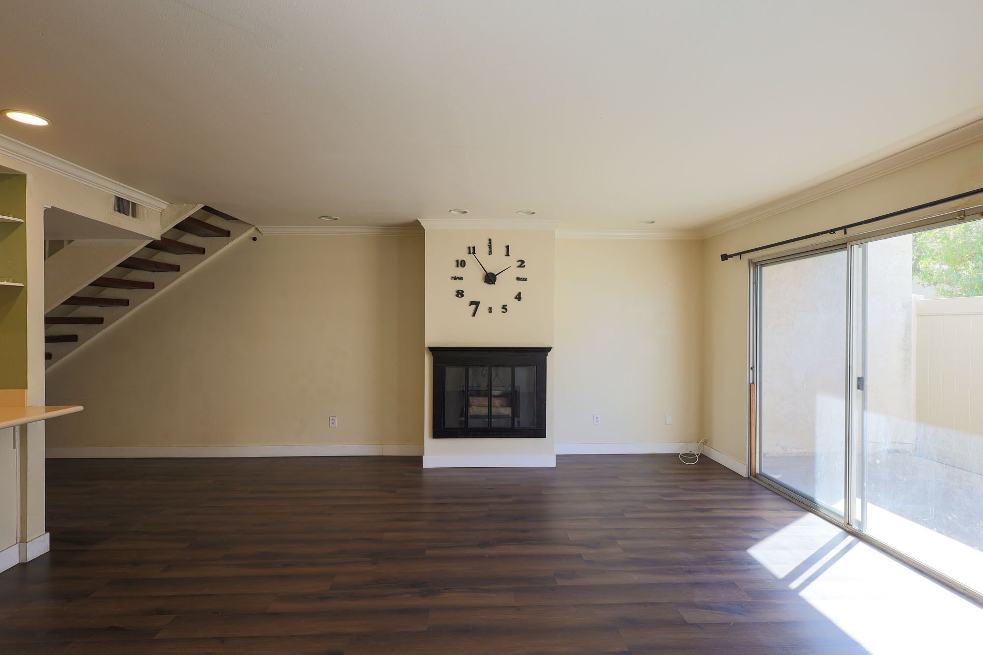 Mohave main living space with fireplace photo