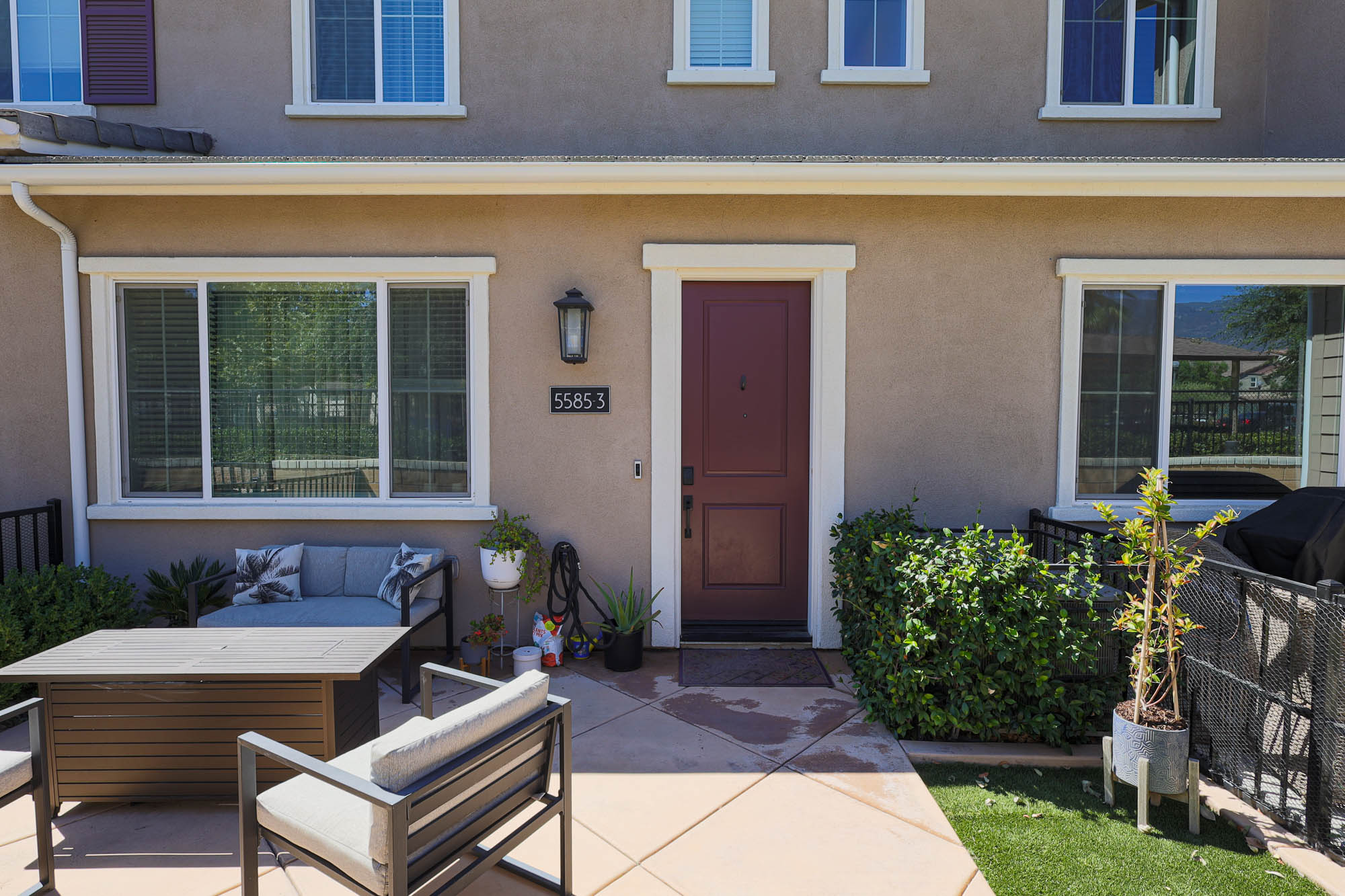 Kate Way patio and front door photo